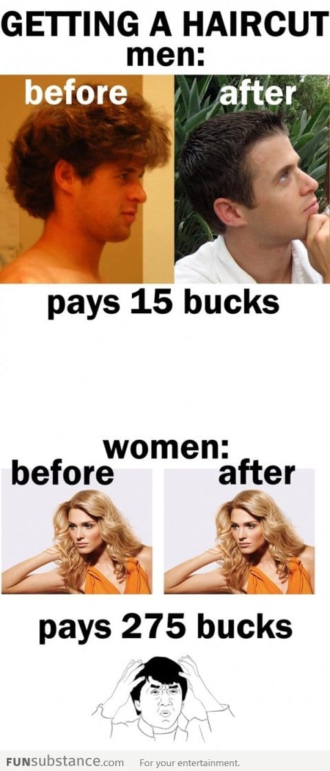 Getting A Haircut - Men Vs Women