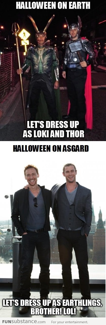 Halloween on Earth and Halloween on Asgard