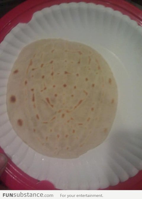 I think I saw Spiderman in my tortilla