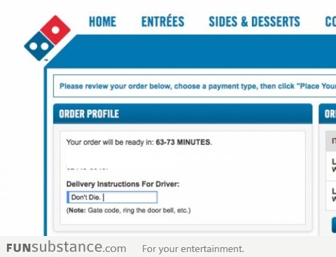 So Dominos is open during the hurricane