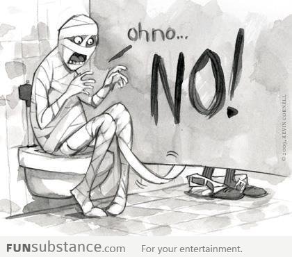 Mummy bathroom problems