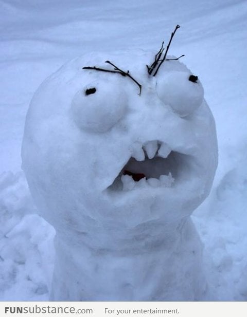 Rage face snowman