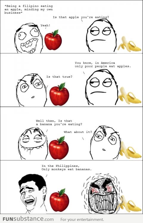 What eating apples and bananas mean