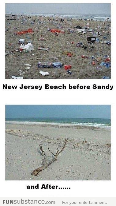 Jersey Beach Before and After Sandy