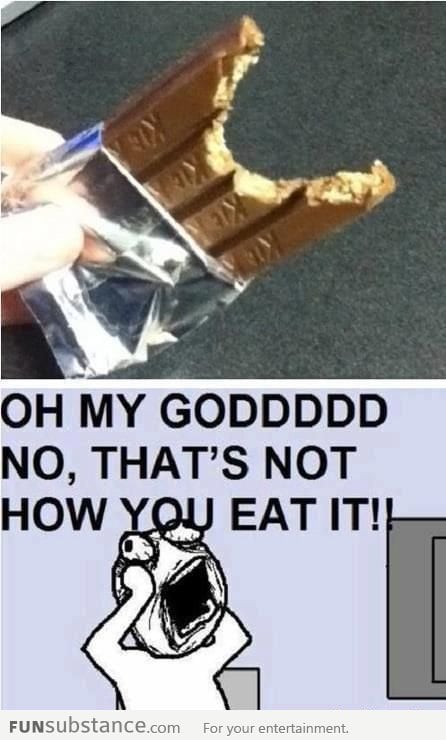 Kit Kat Eaten Wrongly!