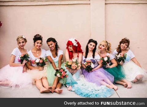 Little mermaid bridal party