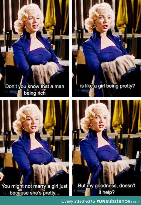 Marilyn monroe had a point