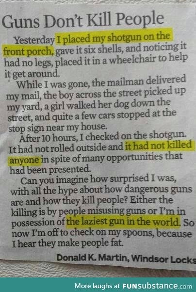 Guns don't kill