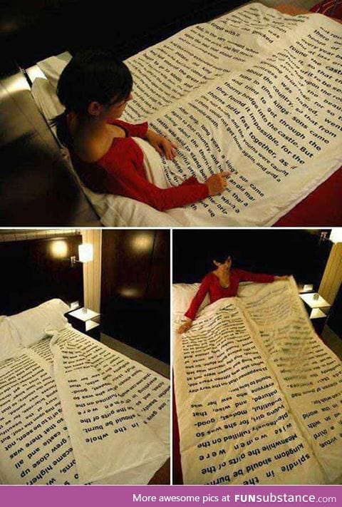 Book bed sheet