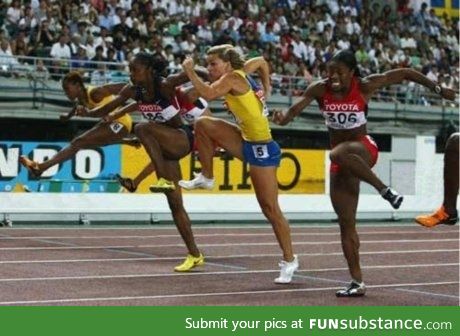 Hurdlers without hurdles