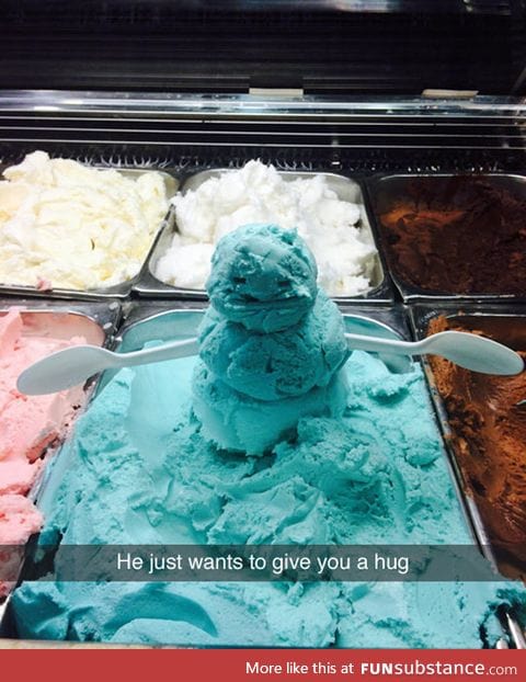 Ice-cream snowman
