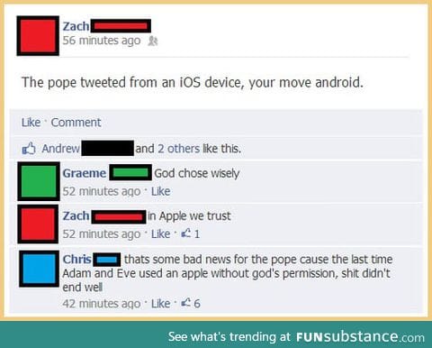 Bad news for the Pope