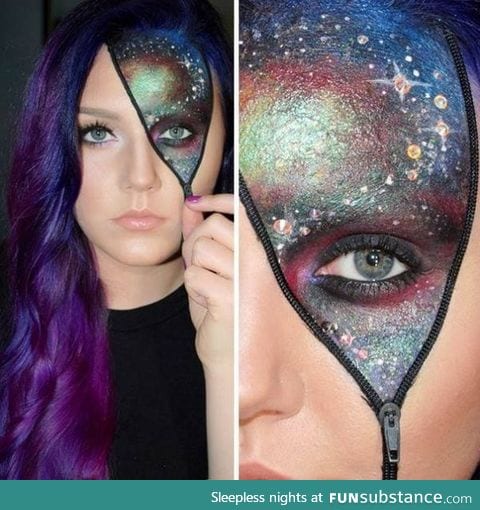 Cool stardust face art