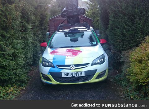 Guy who lives down the street from me drives a Google maps car