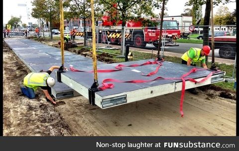 Netherlands rolled out the first solar powered roadway (bike path) today