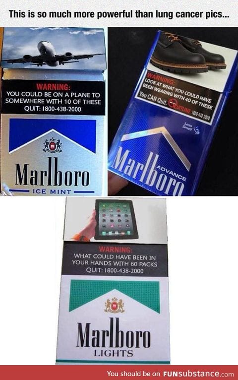 They should start using new strategies for cigarette boxes