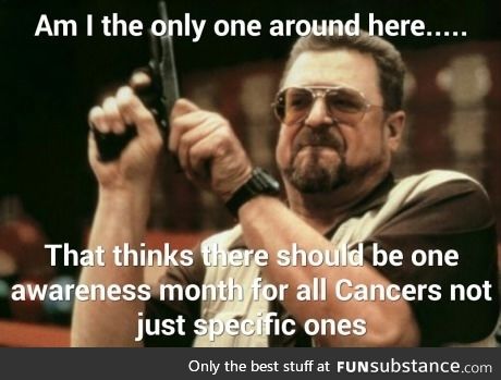 No specific type of cancer needs more awareness than the rest.