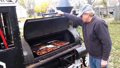 Old Man Spends Three Years To Build This "BBQ Train"