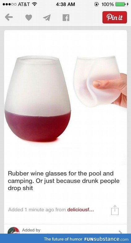 Rubber wine glass