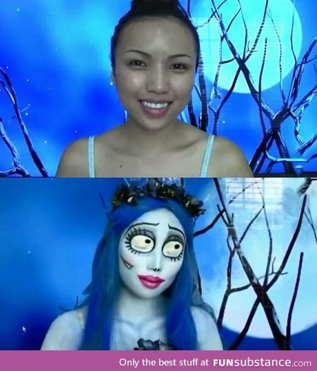 Halloween make-up transformation