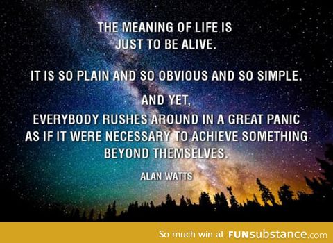 Just be alive