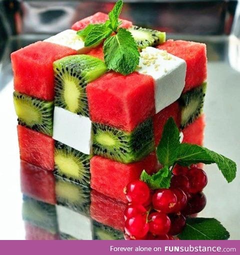 Rubik's Cube fruit salad