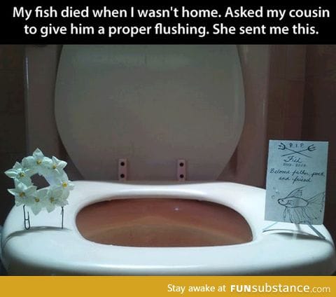 Proper fish flushing