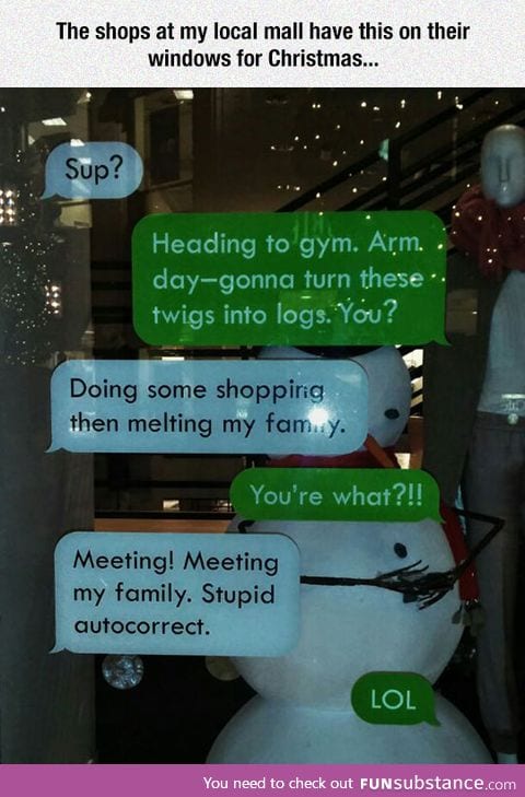 When snowmen text each other