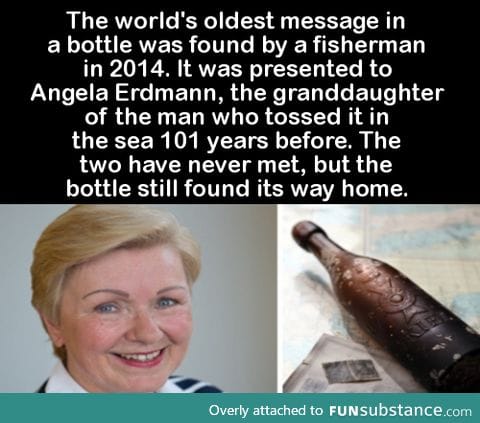 The world's oldest message in a bottle was found by a fisherman