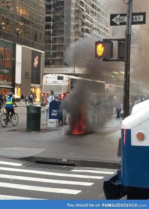 Gates of hell open up on fifth avenue. Locals unimpressed