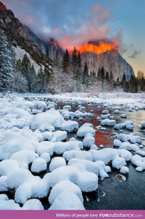 At first I thought it was a winter forest fire