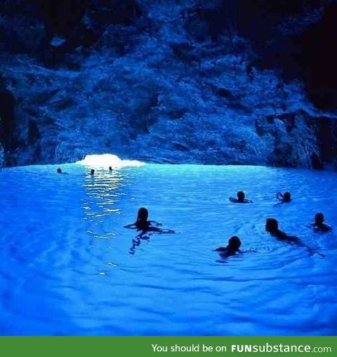 Blue Cave in Greece