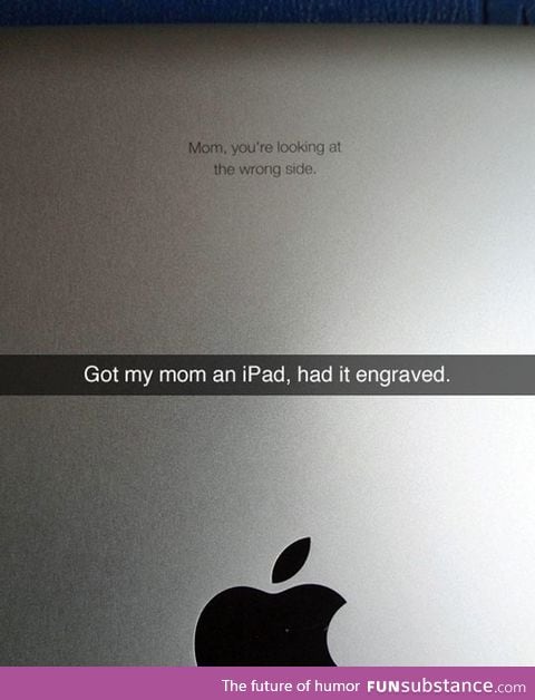 Telling mom how to use an iPad