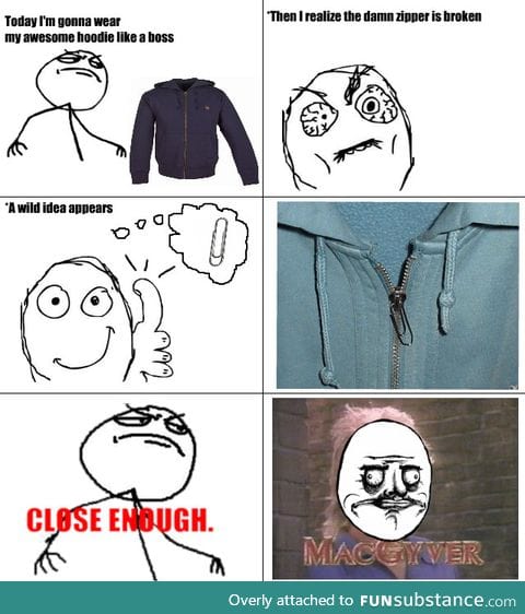 Fixing my zipper