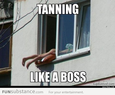 Tanning Like A Boss