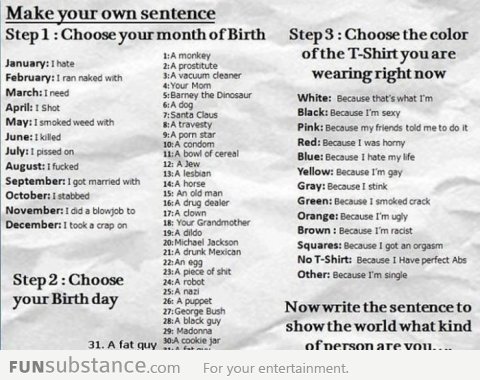 Make Your Own Sentence