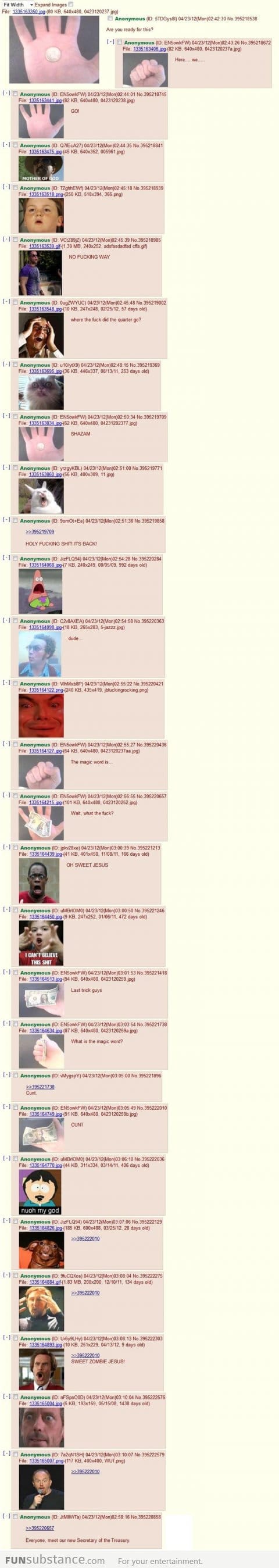 A 4chan magic trick