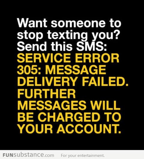 How to stop someone from texting you...