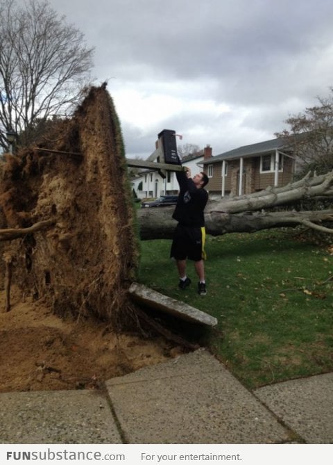 Checking the mailbox after Hurricane Sandy