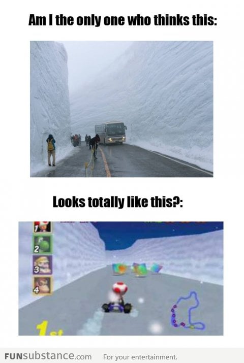 Mario Kart's Frappe Snowland in Real Life