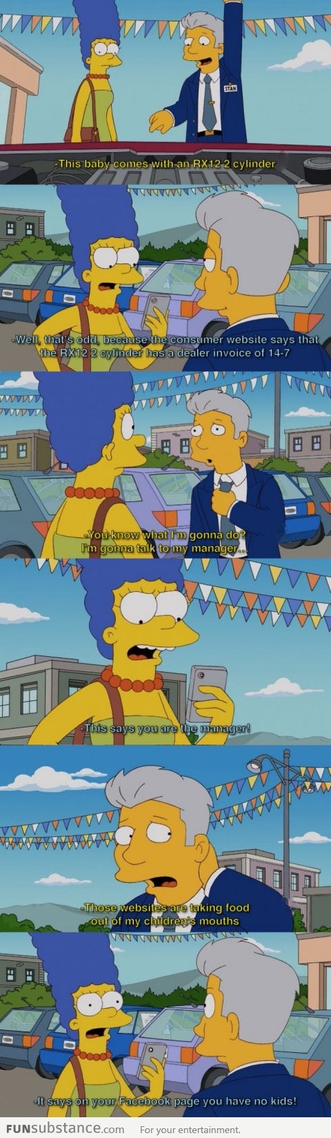 How I feel buying my new car while looking at my phone