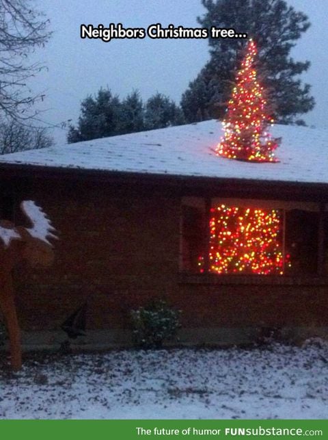 A giant christmas tree