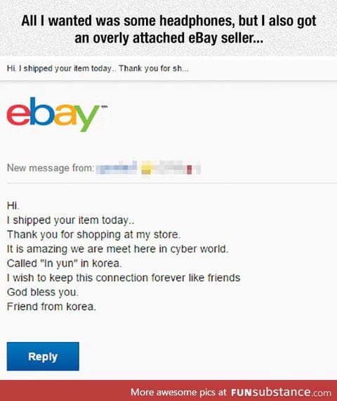 Overly attached ebay seller