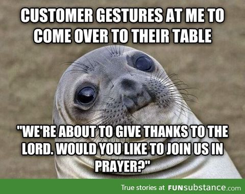 This was my least favorite part of waiting tables