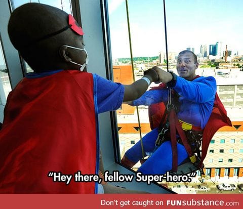 Superhero Visit To C.S. Mott Children's Hospital