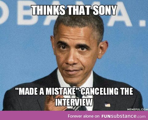To people saying America/Obama is cowardly for the movies cancelation