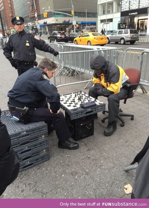 Cop beats black man in New York