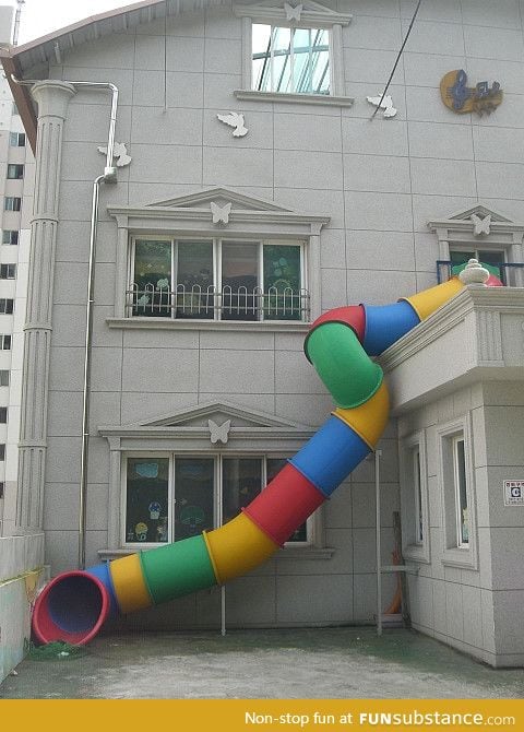 Fire escape at Korean preschool
