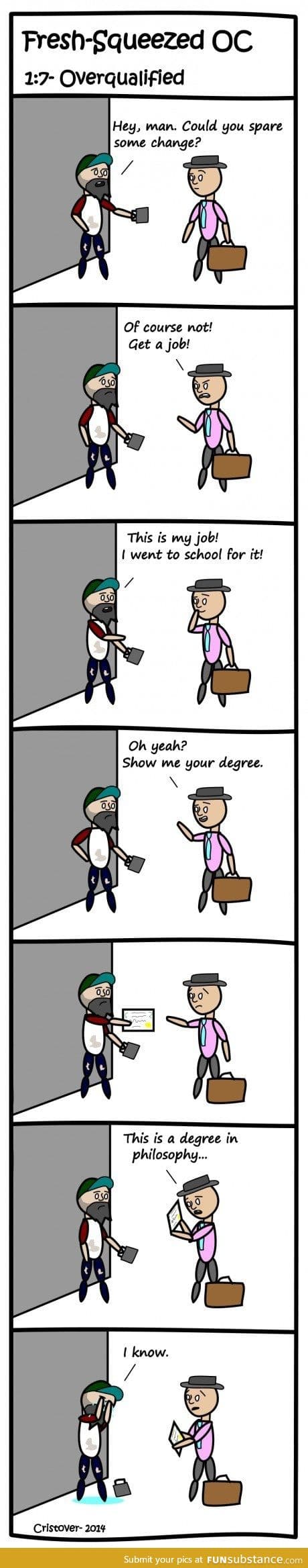 A degree for begging