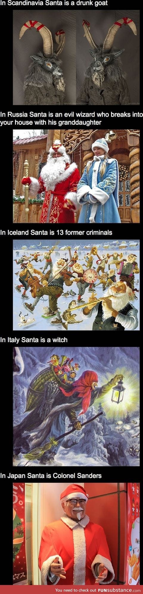 Santas from around the world